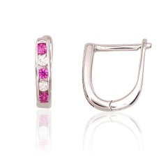 Children's 925 Sterling Silver Cubic Zirconia Earrings “Confetti VI”