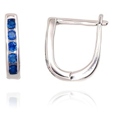 Children's 925 Sterling Silver Cubic Zirconia Earrings “Confetti V”