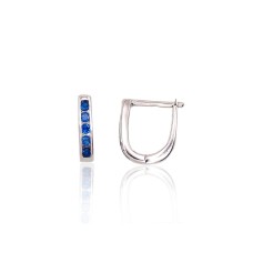 Children's 925 Sterling Silver Cubic Zirconia Earrings “Confetti V”