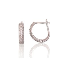 925 Sterling Silver Cubic Zirconia Earrings “Rosanna II”