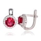 925 Sterling Silver Cubic Zirconia Earrings “Hearts and Arrows IV”