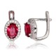 Серебряные серьги 925 пробы с цирконами «Ферро XI»