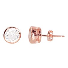 Children's Sterling Silver Cubic Zirconia Stud Earrings “Rainbow”