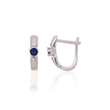 925 Sterling Silver Cubic Zirconia Earrings “Elegant Loop”