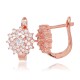 925 Sterling Silver Cubic Zirconia Earrings “Radiant Bloom II”