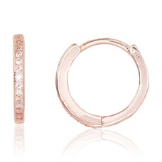 Sterling Silver Cubic Zirconia Hoop Earrings “Belle”