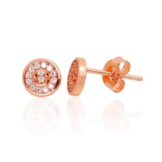 Children's 925 Sterling Silver Cubic Zirconia Earrings “Smile”
