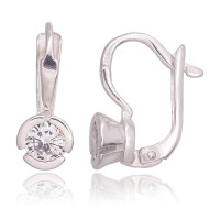 925 Sterling Silver Cubic Zirconia Earrings “Junona XXXII”