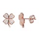 Sterling Silver Cubic Zirconia Stud Earrings “Clover II”
