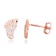 Sterling Silver Cubic Zirconia Stud Earrings “Traces in the Sand”