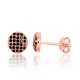 Sterling Silver Cubic Zirconia Stud Earrings “Velvet Night II”