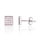 Sterling Silver Cubic Zirconia Stud Earrings “Northern Facet”