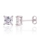 Sterling Silver Cubic Zirconia Stud Earrings “Prism”