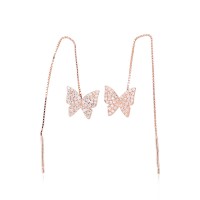 925 Sterling Silver Cubic Zirconia Earrings “Butterflies II”