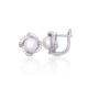 925 Sterling Silver Cubic Zirconia and Pearl Earrings “Silver Bloom”