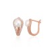 925 Sterling Silver Cubic Zirconia and Pearl Earrings “Pearl Muse II”