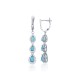 925 Sterling Silver Cubic Zirconia Earrings “Teardrop III”