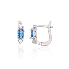 925 Sterling Silver Cubic Zirconia Earrings “Teardrop Glow IV”