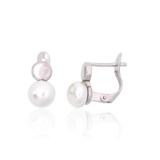 925 Sterling Silver Pearl Earrings “Galos”