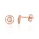 Sterling Silver Cubic Zirconia and Mother of Pearl Stud Earrings “Moonrise”