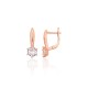 925 Sterling Silver Cubic Zirconia Earrings “Juno Gold II”