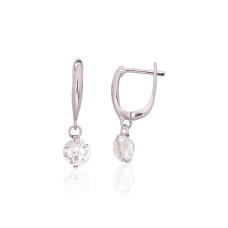 925 Sterling Silver Cubic Zirconia Earrings “Morning Dew II”