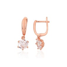925 Sterling Silver Cubic Zirconia Earrings “Juno Gold”