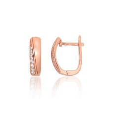 Серебряные серьги 925 пробы с цирконами «Марлен»