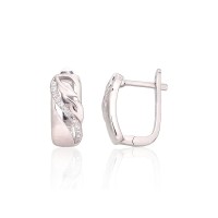 925 Sterling Silver Cubic Zirconia Earrings “Blizzard”