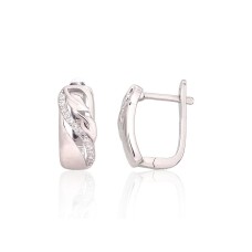 925 Sterling Silver Cubic Zirconia Earrings “Blizzard”