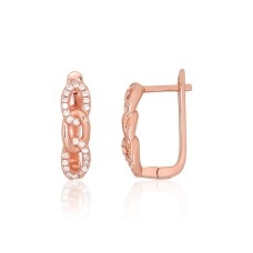 Серебряные серьги 925 пробы с цирконами «Адриана II»