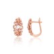 925 Sterling Silver Cubic Zirconia Earrings “Golden Blossom IV”