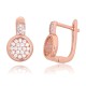 925 Sterling Silver Cubic Zirconia Earrings “Stardust Circle II”