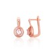 925 Sterling Silver Cubic Zirconia Earrings “Golden Hour”