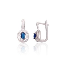 925 Sterling Silver Cubic Zirconia Earrings “Golden Hour II”