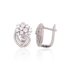 925 Sterling Silver Cubic Zirconia Earrings “The Snow Queen”