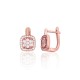 925 Sterling Silver Cubic Zirconia Earrings “Stone Flower VI”