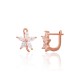 925 Sterling Silver Cubic Zirconia Earrings “Golden Flower IX”