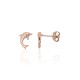 Children's Sterling Silver Cubic Zirconia Stud Earrings “Dolphins II”