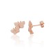 Children's Sterling Silver Cubic Zirconia Stud Earrings “Butterfly Waltz”