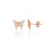 Children's Sterling Silver Cubic Zirconia Stud Earrings “Tender Flight”