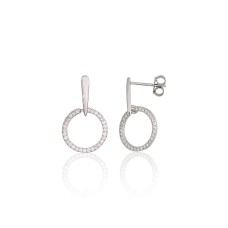 Hõbedased kõrvanaastud tsirkoonidega „Venus Ring II“
