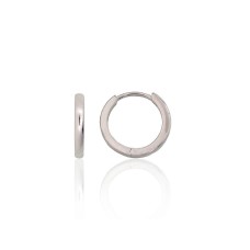 Sterling Silver Hoop Earrings “Menora V”