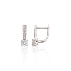 925 Sterling Silver Cubic Zirconia Earrings “Junona XIII”