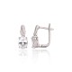 925 Sterling Silver Cubic Zirconia Earrings “Silver Mist”