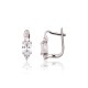 925 Sterling Silver Cubic Zirconia Earrings “Silver Mist III”