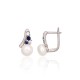 925 Sterling Silver Cubic Zirconia and Pearl Earrings “Soul's Mirror II”