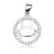 Sterling Silver Cubic Zirconia Zodiac Pendant “Cancer”