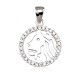 Sterling Silver Cubic Zirconia Zodiac Pendant “Leo II”