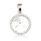 Sterling Silver Cubic Zirconia Zodiac Pendant “Aquarius”